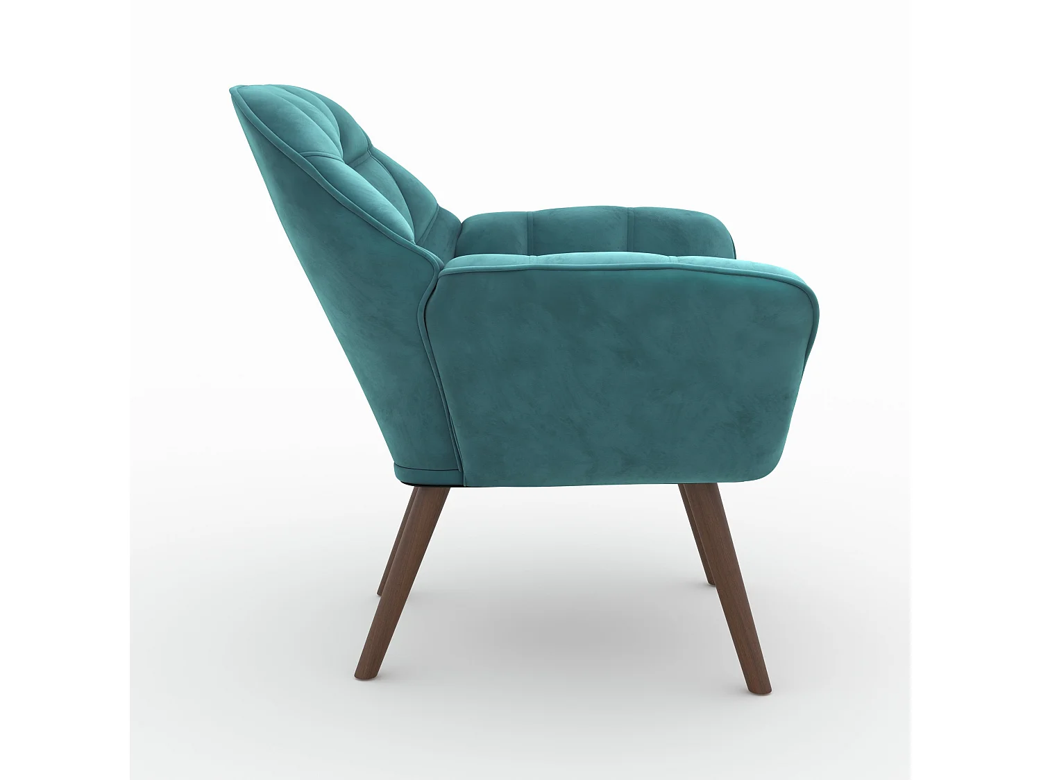 Poltrona in velluto blu petrolio - Simba