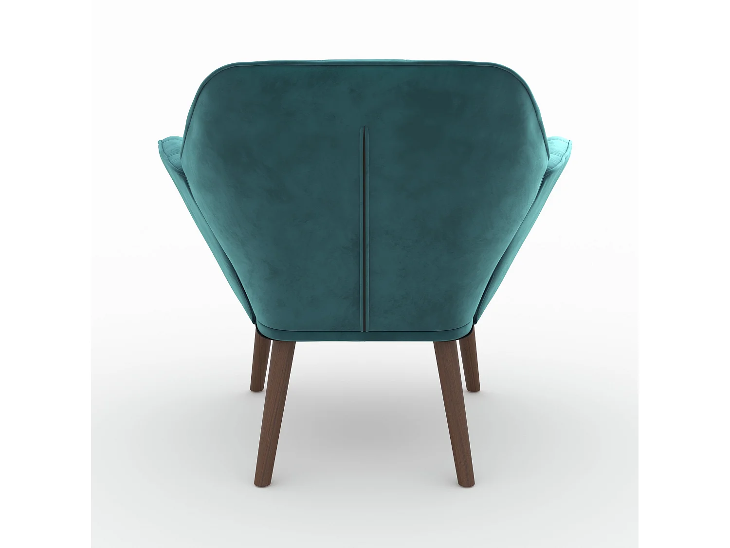 Poltrona in velluto blu petrolio - Simba