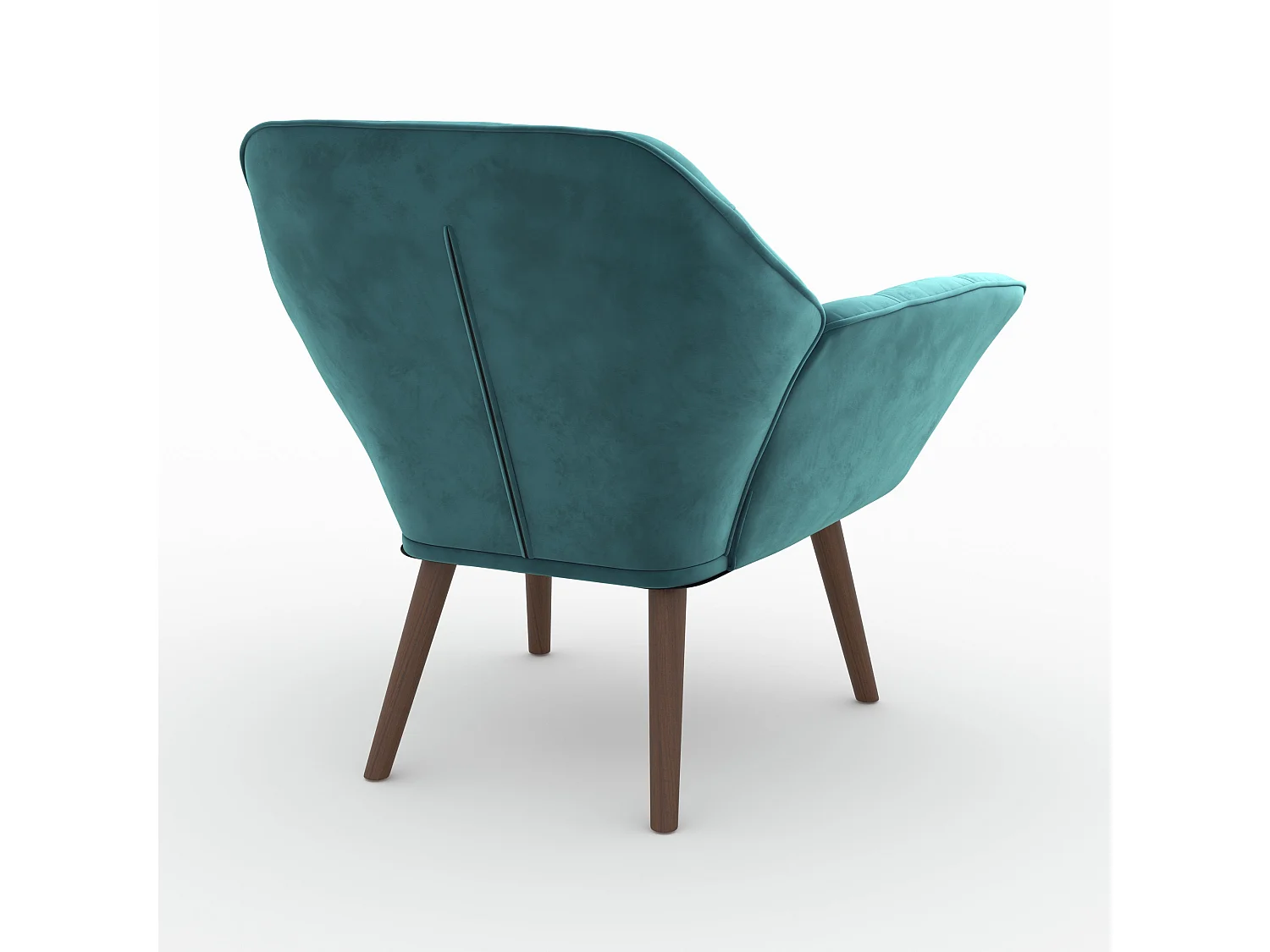 Poltrona in velluto blu petrolio - Simba