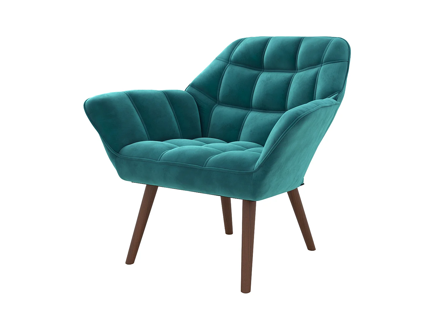 Sillón de terciopelo azul petróleo - Simba