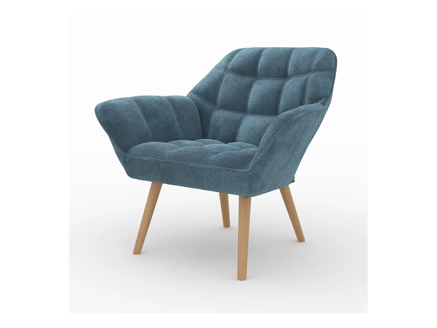 Fauteuil en tissu bleu - Simba