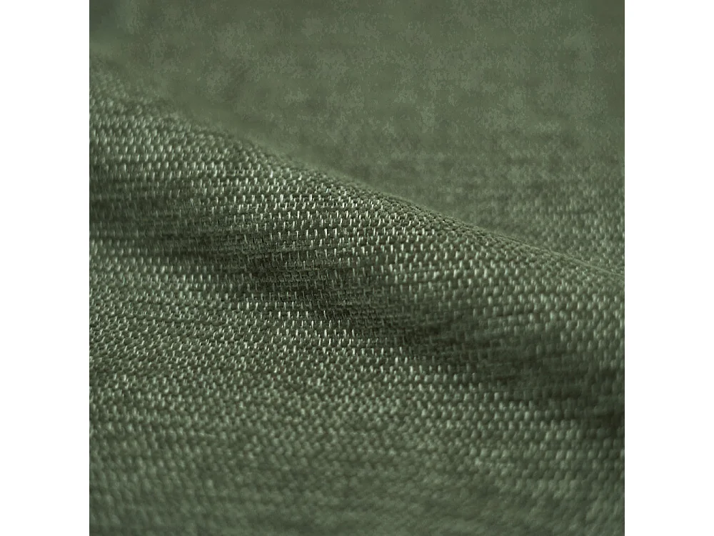 Chaise en tissu vert chiné et pieds noirs - Aby
