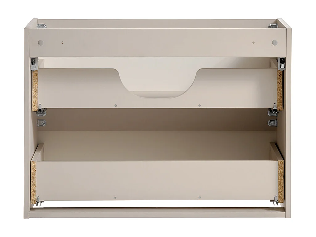 Enkele wastafel 80cm en Manoa voetstuk Kasjmier en houtset