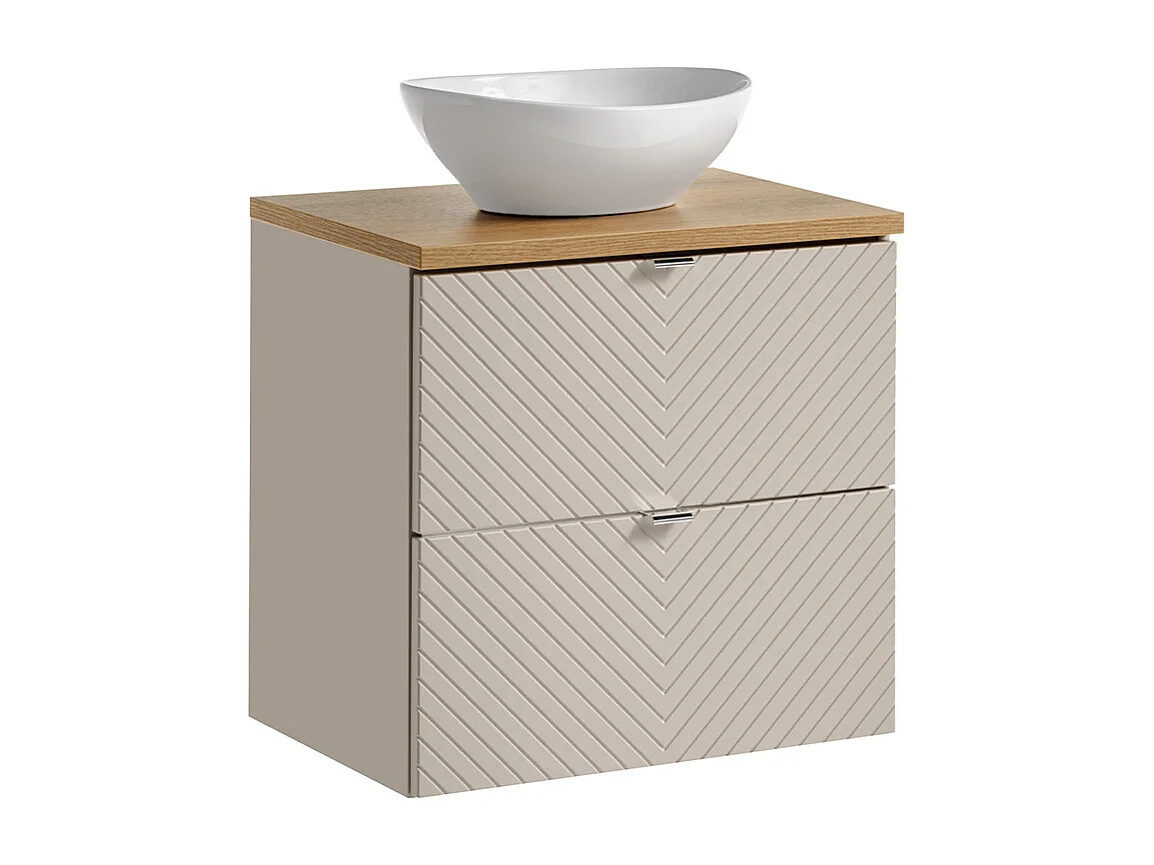 Mueble lavabo individual 60cm Manoa Cachemira y madera