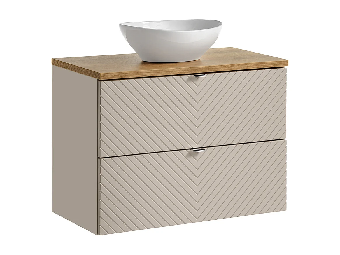 Meuble simple vasque 80cm Manoa Cachemire et bois