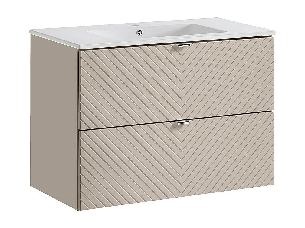 Meuble simple vasque encastrée 80cm Manoa Cachemire