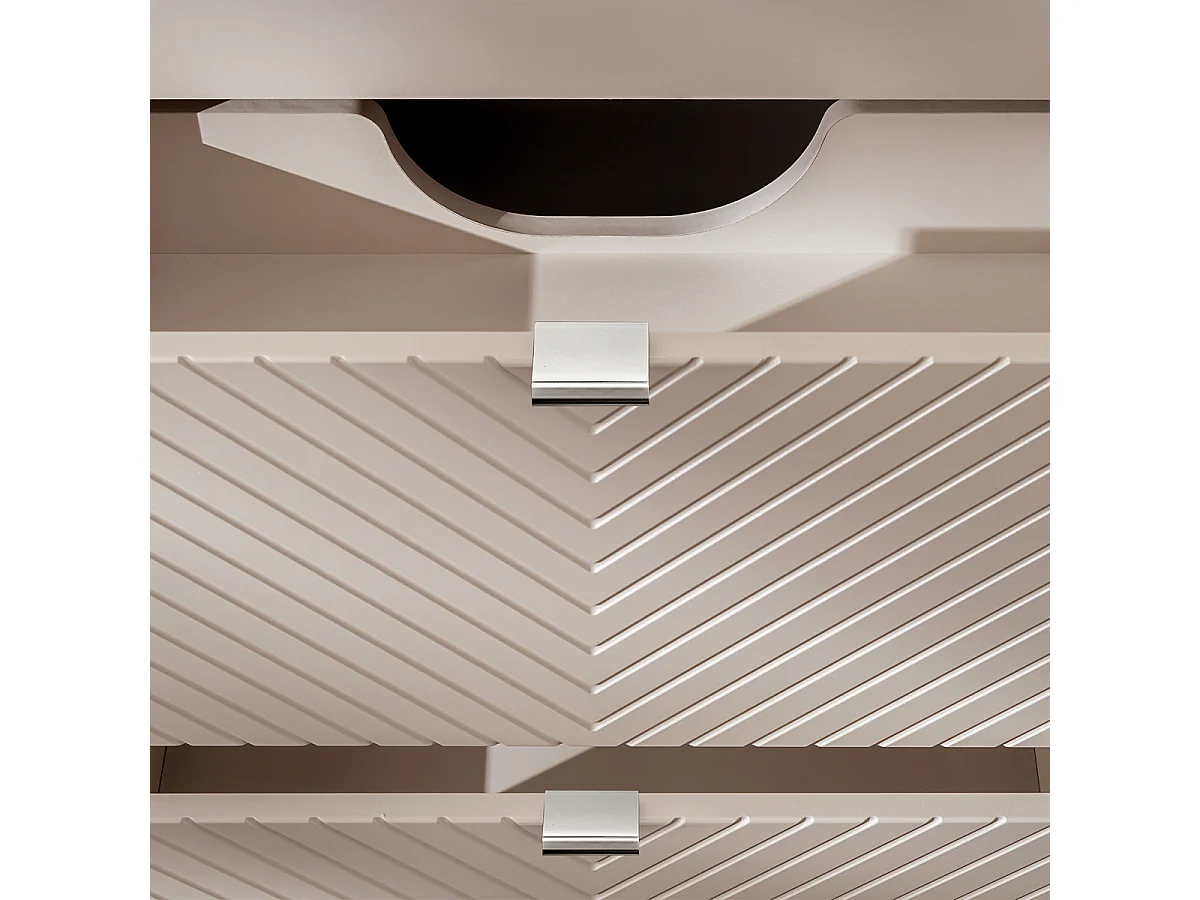 Meuble simple vasque encastrée 80cm Manoa Cachemire