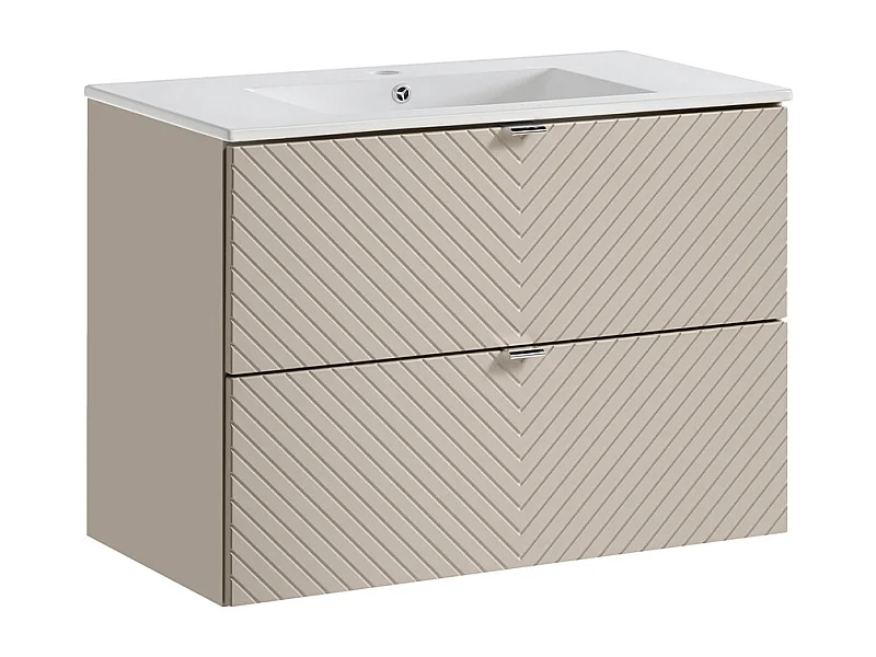 Meuble simple vasque encastrée 80cm Manoa Cachemire