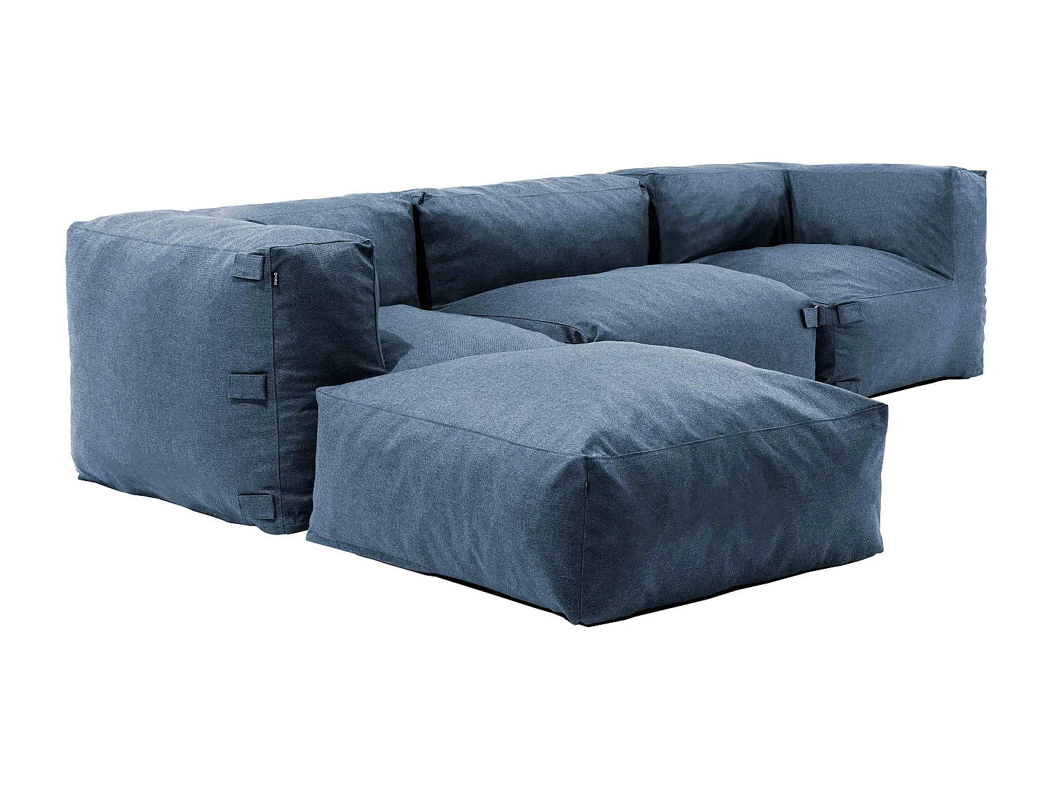 Canapé d'angle modulable 4 places bleu pacific - Mixi