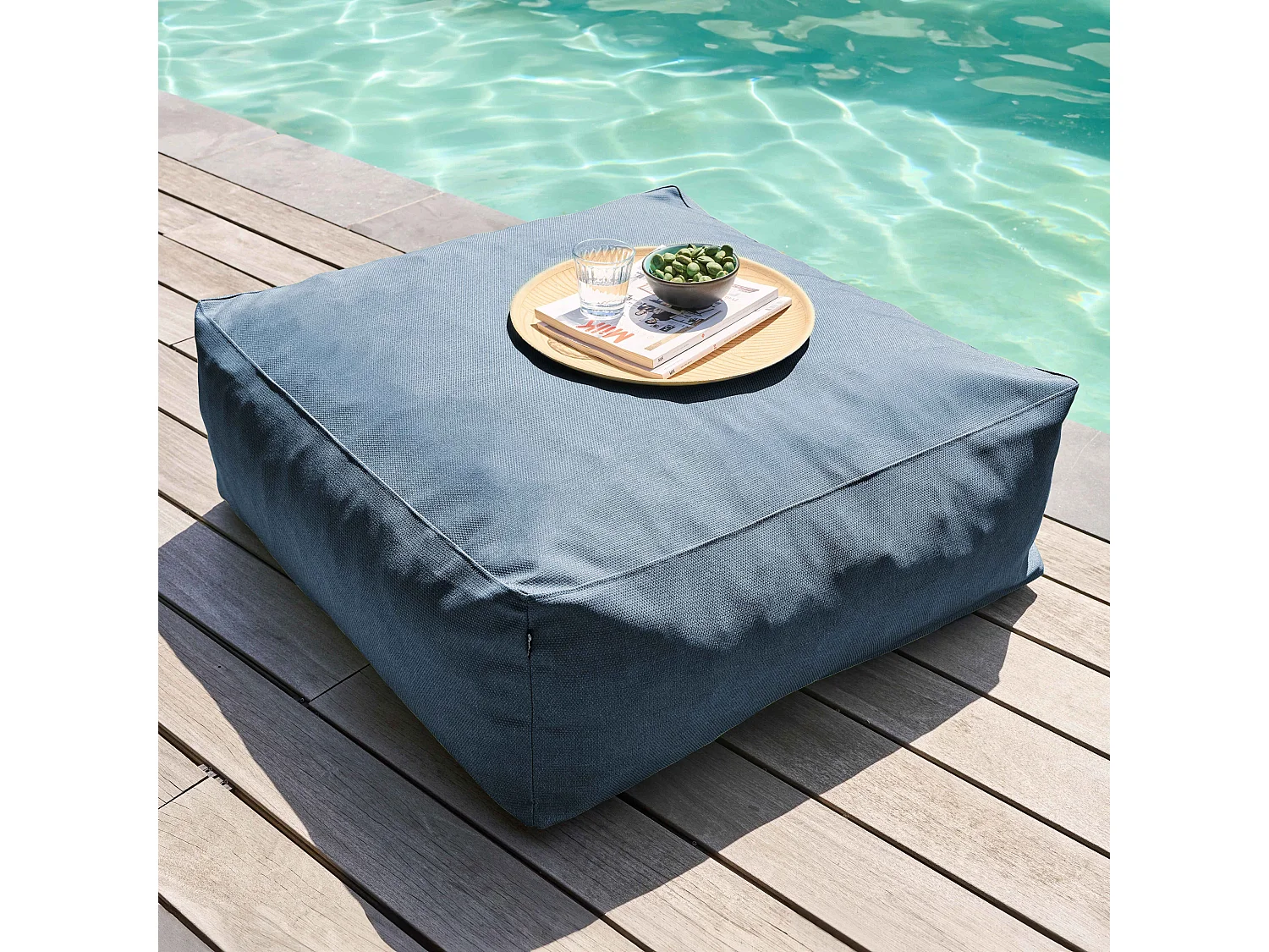 Canapé d'angle modulable 6 places bleu pacific - Mixi