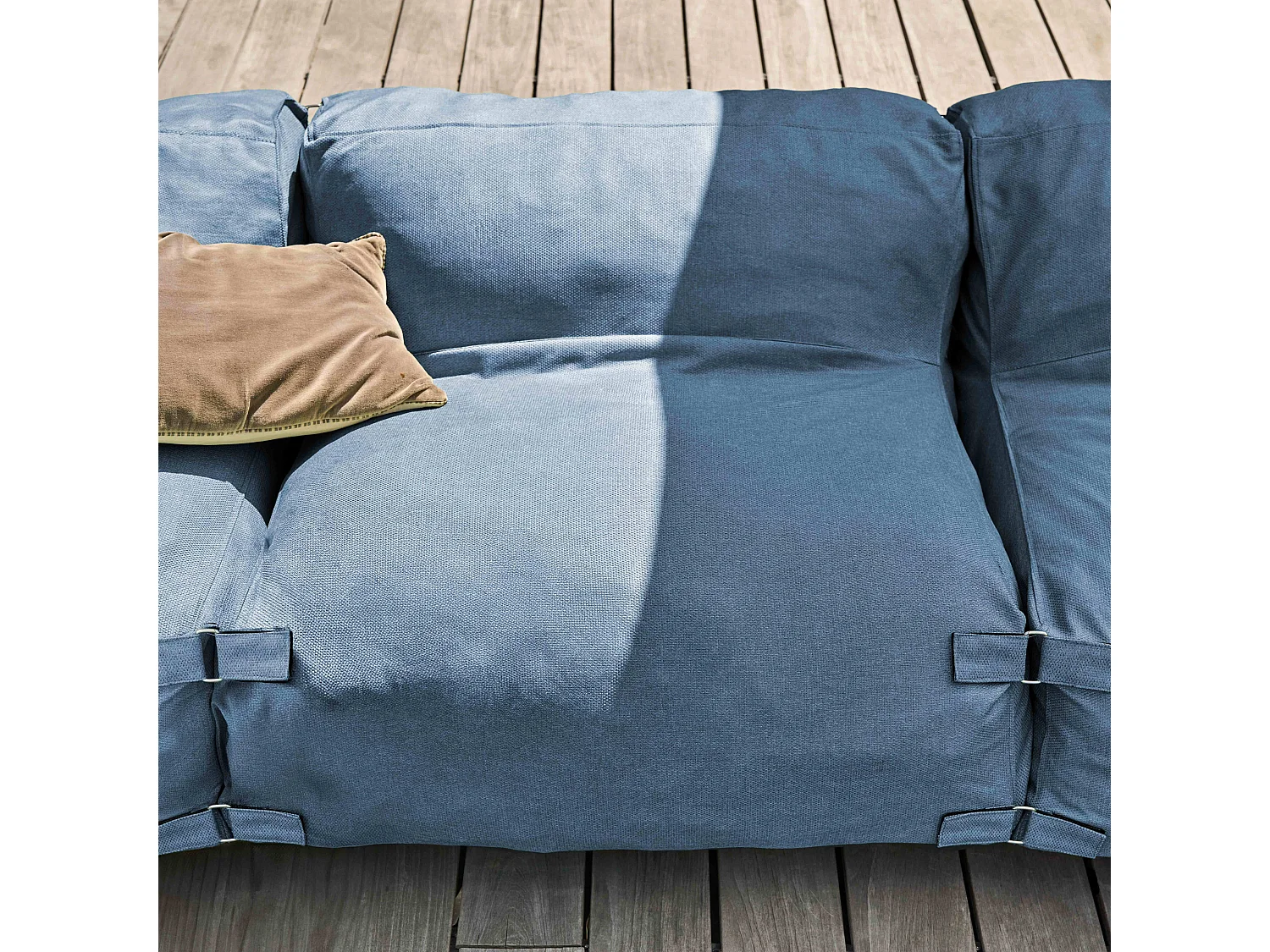 Canapé d'angle modulable 6 places bleu pacific - Mixi