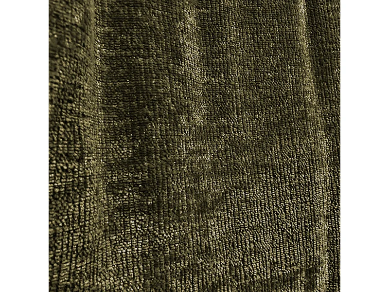 Fauteuil rotatif 360° en microfibre vert kaki et pieds métal – FRANCESCA