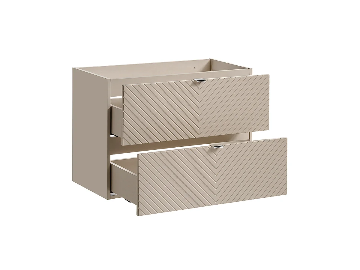Meuble sous-vasque 80cm 2 tiroirs Manoa Cachemire