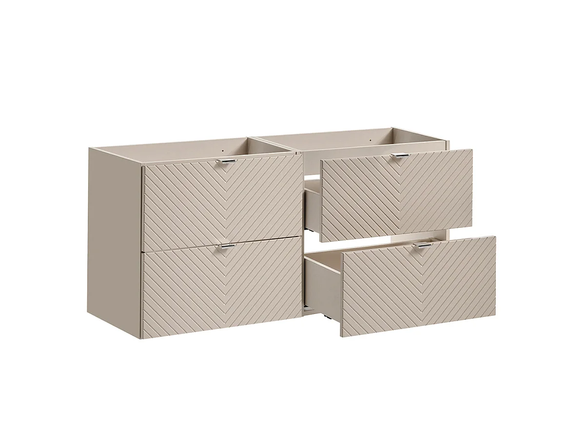 Meuble sous-vasque 120cm 4 tiroirs Manoa Cachemire
