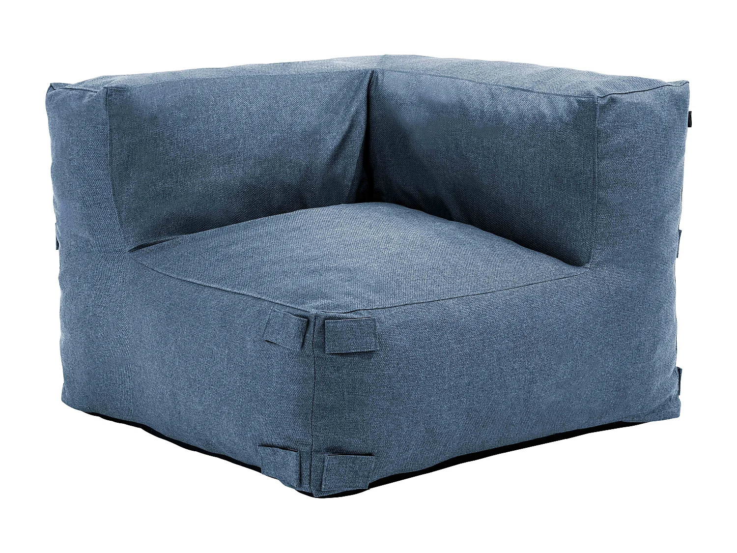 Fauteuil d'angle pour canapé modulable bleu pacific - Mixi