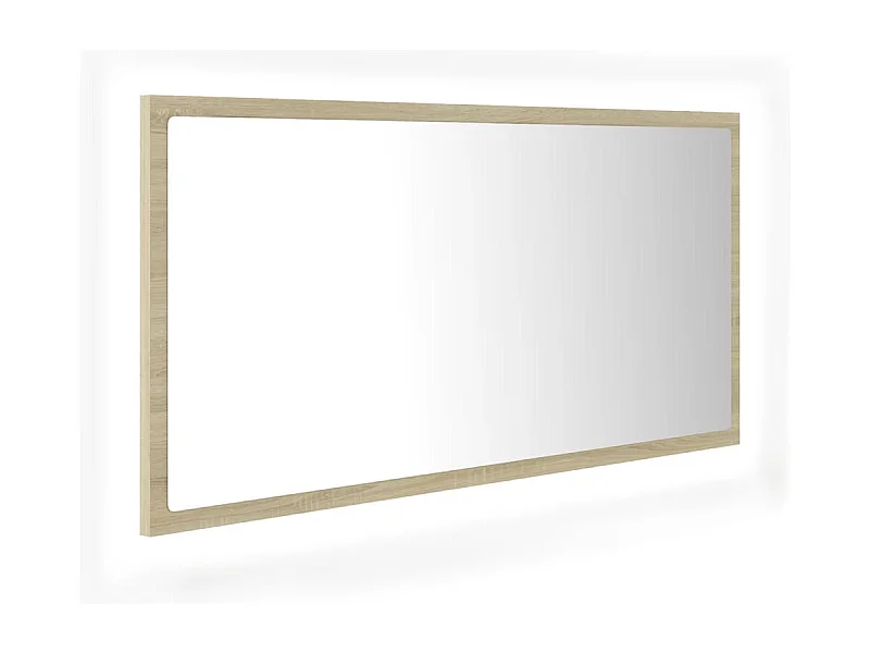 Espelho LED para banheiro 90 x 8,5 x 37 cm carvalho acrílico 02_0006964