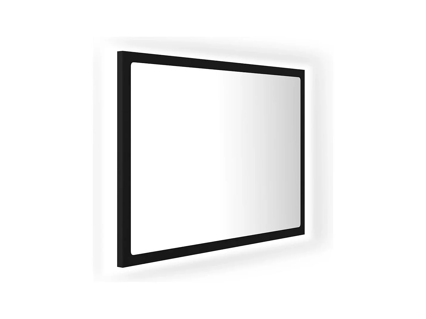 Espelho LED para banheiro 60 x 8,5 x 37 cm acrílico preto 02_0006996