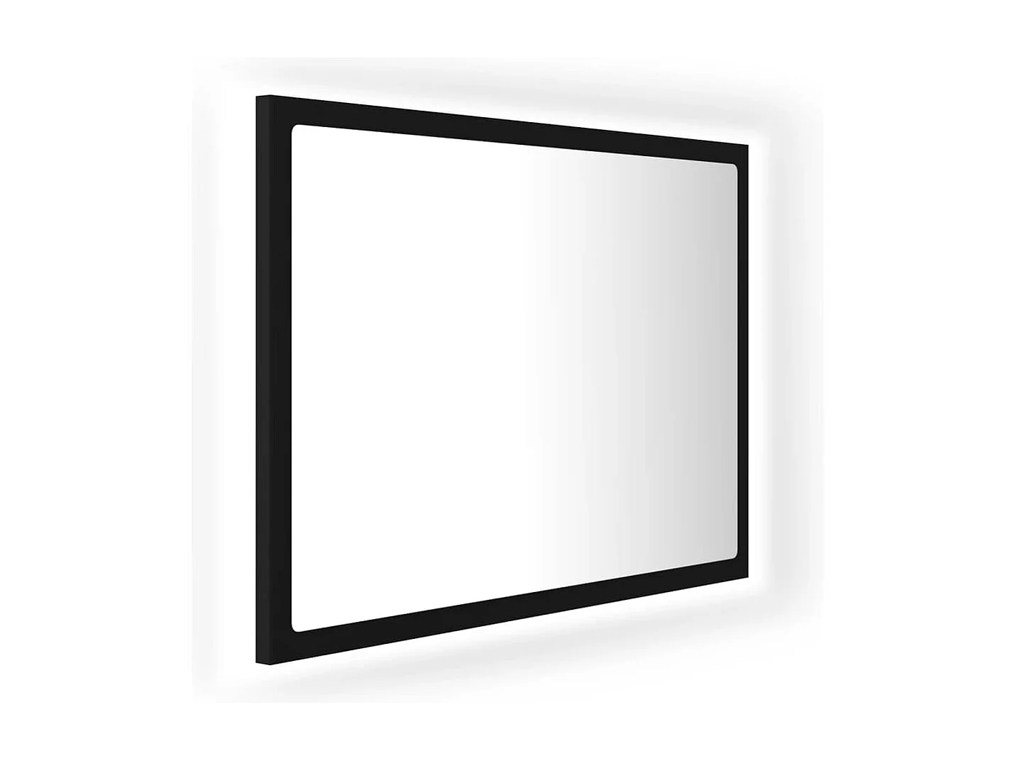 Espejo de baño LED 60 x 8,5 x 37 cm acrílico negro 02_0006996