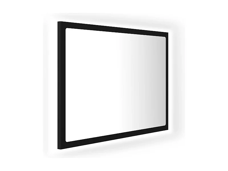 Specchio da bagno a LED 60 x 8,5 x 37 cm acrilico nero 02_0006996