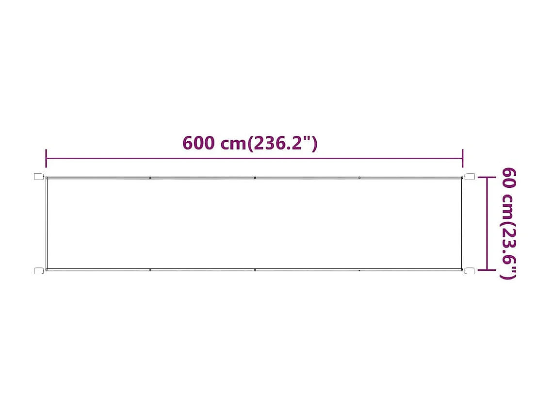 Tenda verticale 60x600 cm tessuto oxford verde chiaro 02_0007712