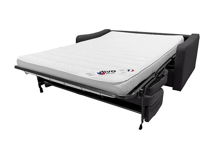 Narcisse Canapé convertible 3 places Gris anthracite Diva Literie 140cm