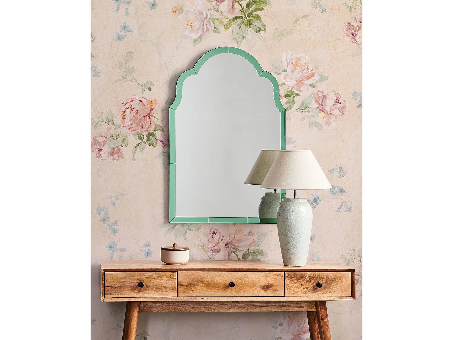 Wandspiegel NORVILLE 60 cm 89 cm Groen