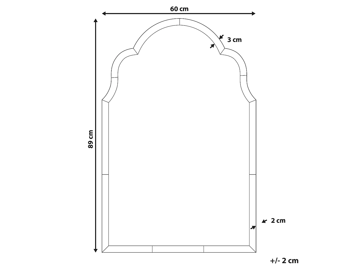 Wandspiegel NORVILLE 60 cm 89 cm Koper
