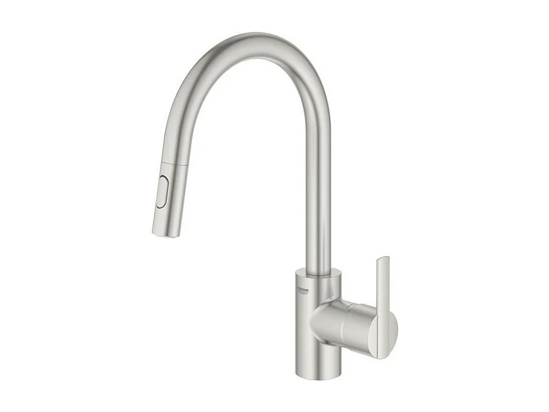 Mengkraan Keuken Met Hoge Uitloop en Uittrekbare Handdouche 2 Straalsoorten GROHE - Grijs