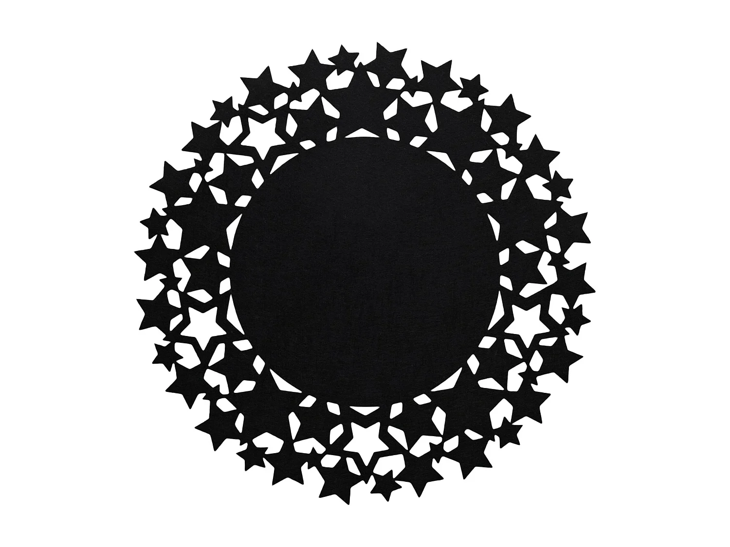 Dekoratives Tischset Stille mittelschwarz 38 cm