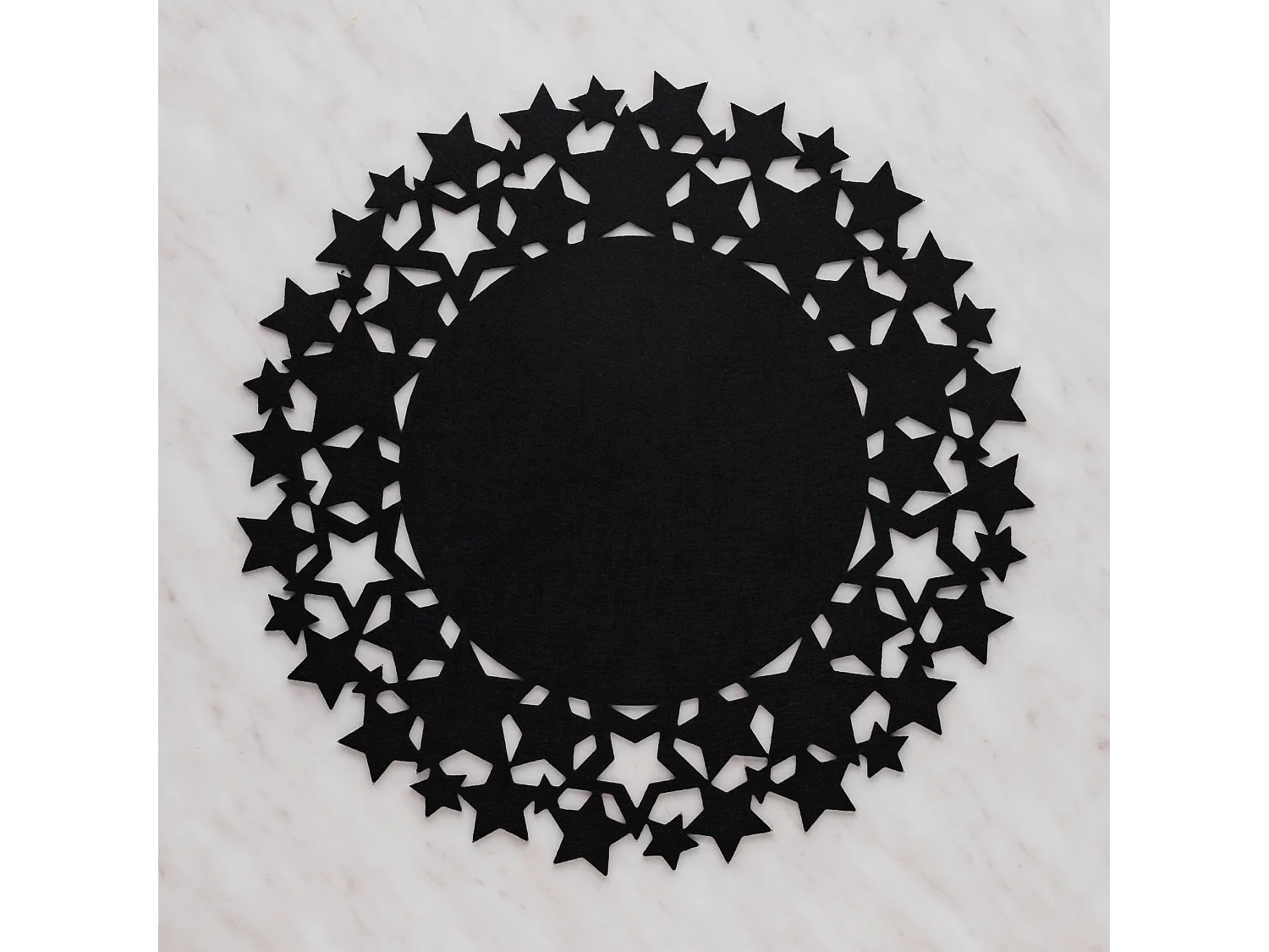 Dekoratives Tischset Stille mittelschwarz 38 cm