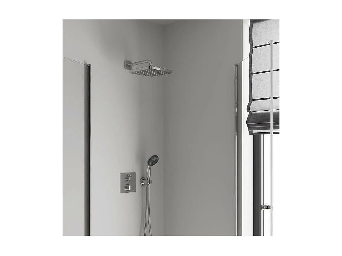 Sufitowa głowica prysznicowa GROHE Vitalio Comfort 250 Cube, 1 strumień, kwadratowa 250mm, chromowana, szybki montaż