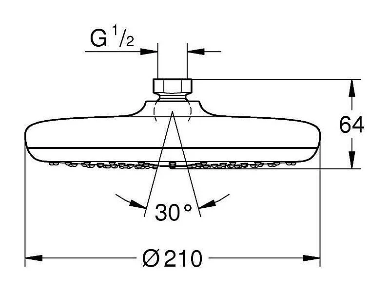 Douche de tete 1 jet - GROHE