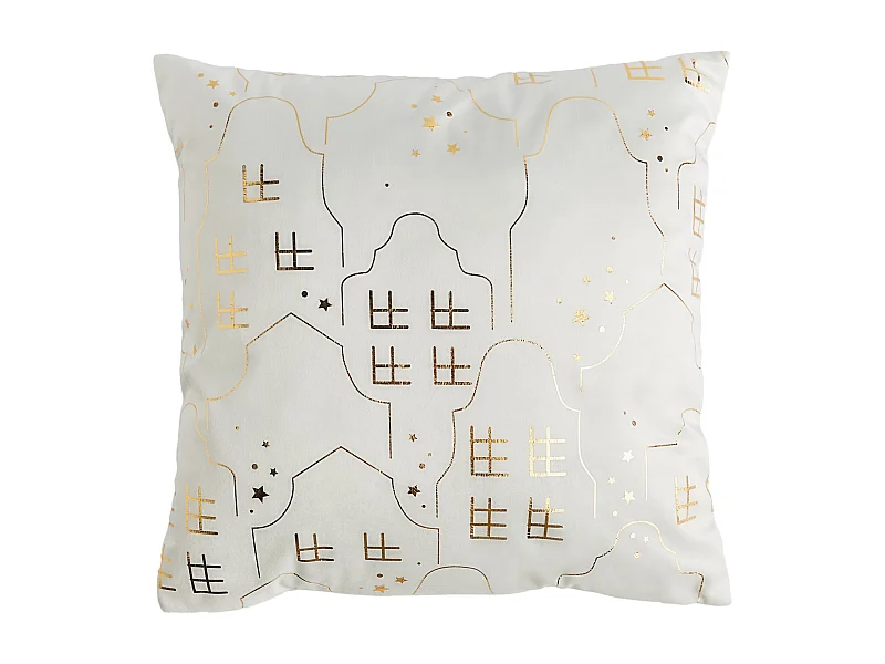 Bedruckte Kissenhülle Tenemis mittelweiß 45 x 45cm