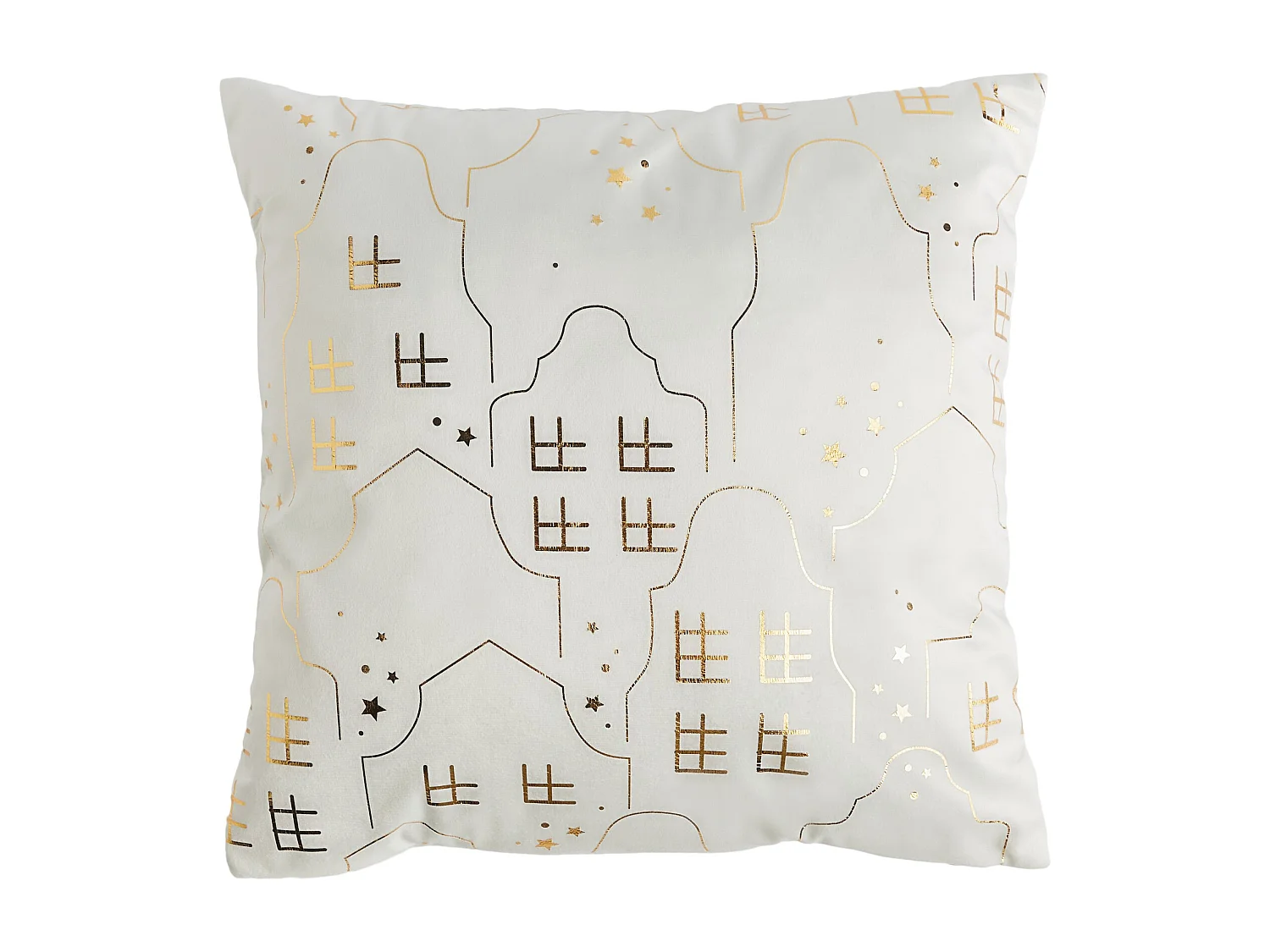 Bedruckte Kissenhülle Tenemis mittelweiß 45 x 45cm