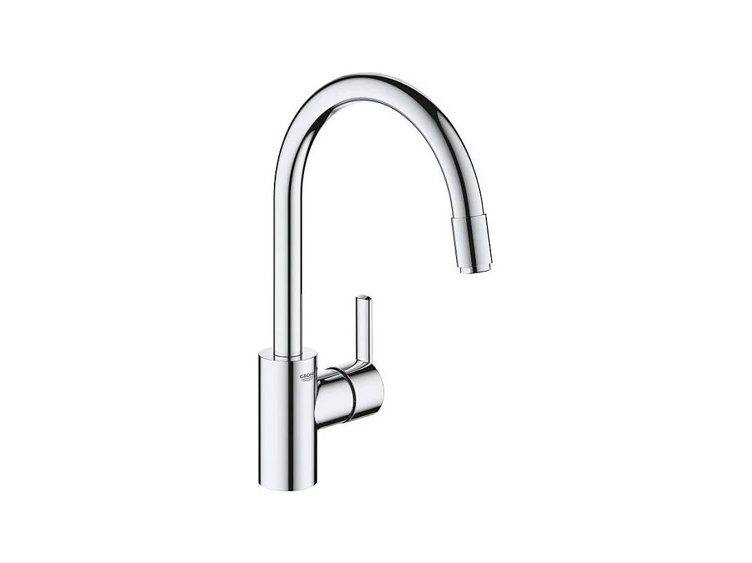 Chrom Küchenarmatur GROHE Feel mit hohem Auslauf und herausziehbarer Brause