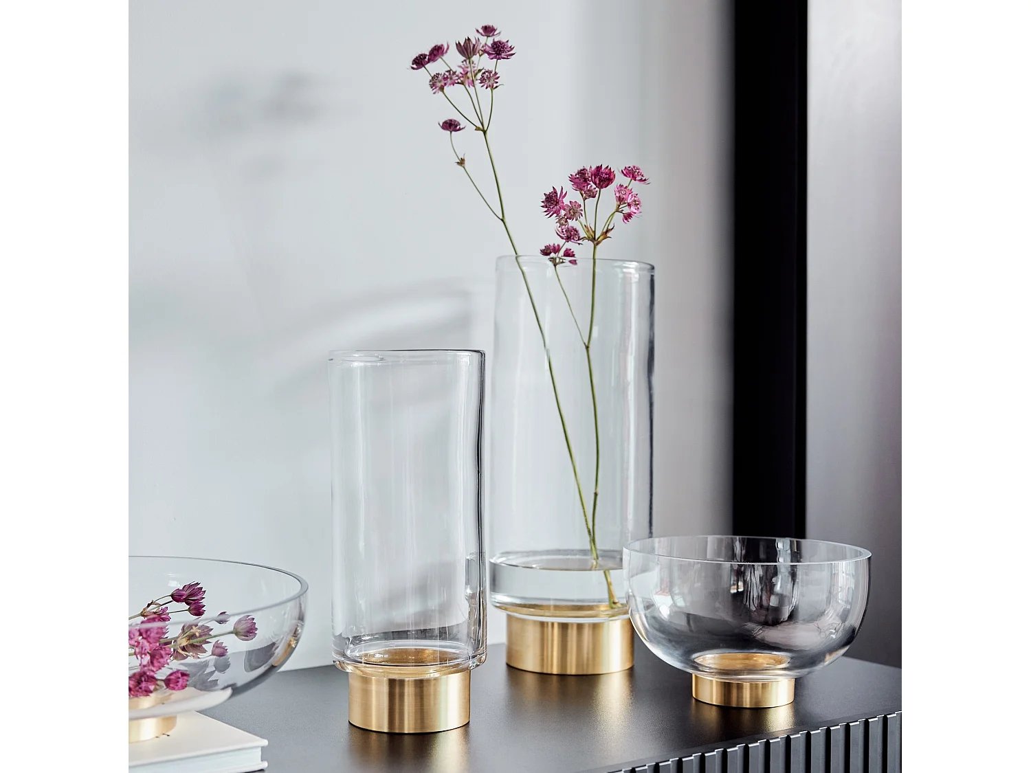 Vase Finn mittel transparent 28 x 11.5