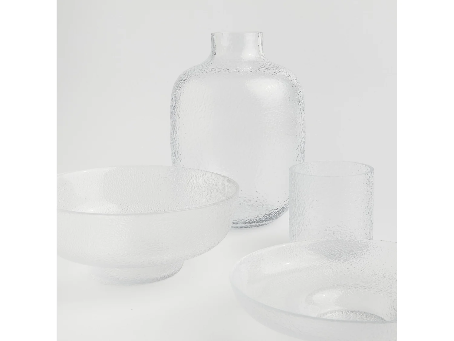 Vase Leah Mittel Transparent 29 x 20 Glas