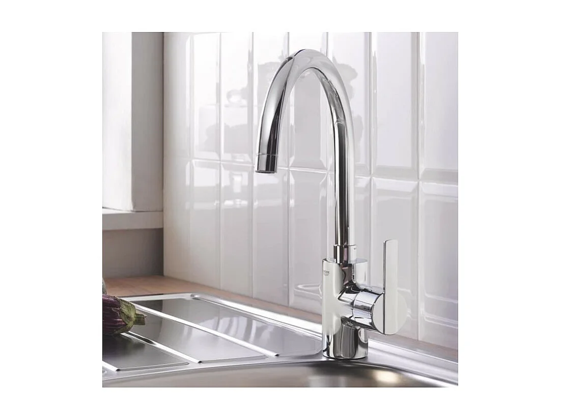 Misturador de Pia GROHE Feel Quickfix Cromado com Termostato e Bico Alto