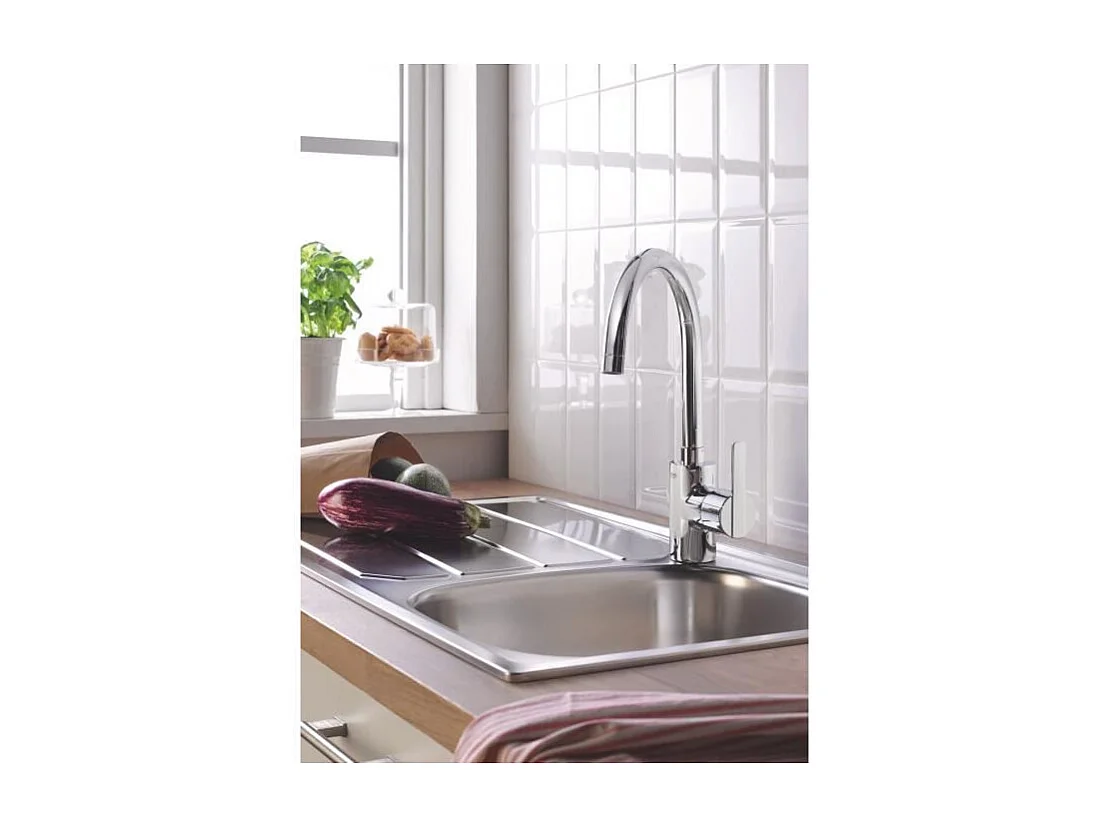 Bateria Kuchenna GROHE Feel Quickfix Chromowany z Termostatem i Wysokim Wylewem