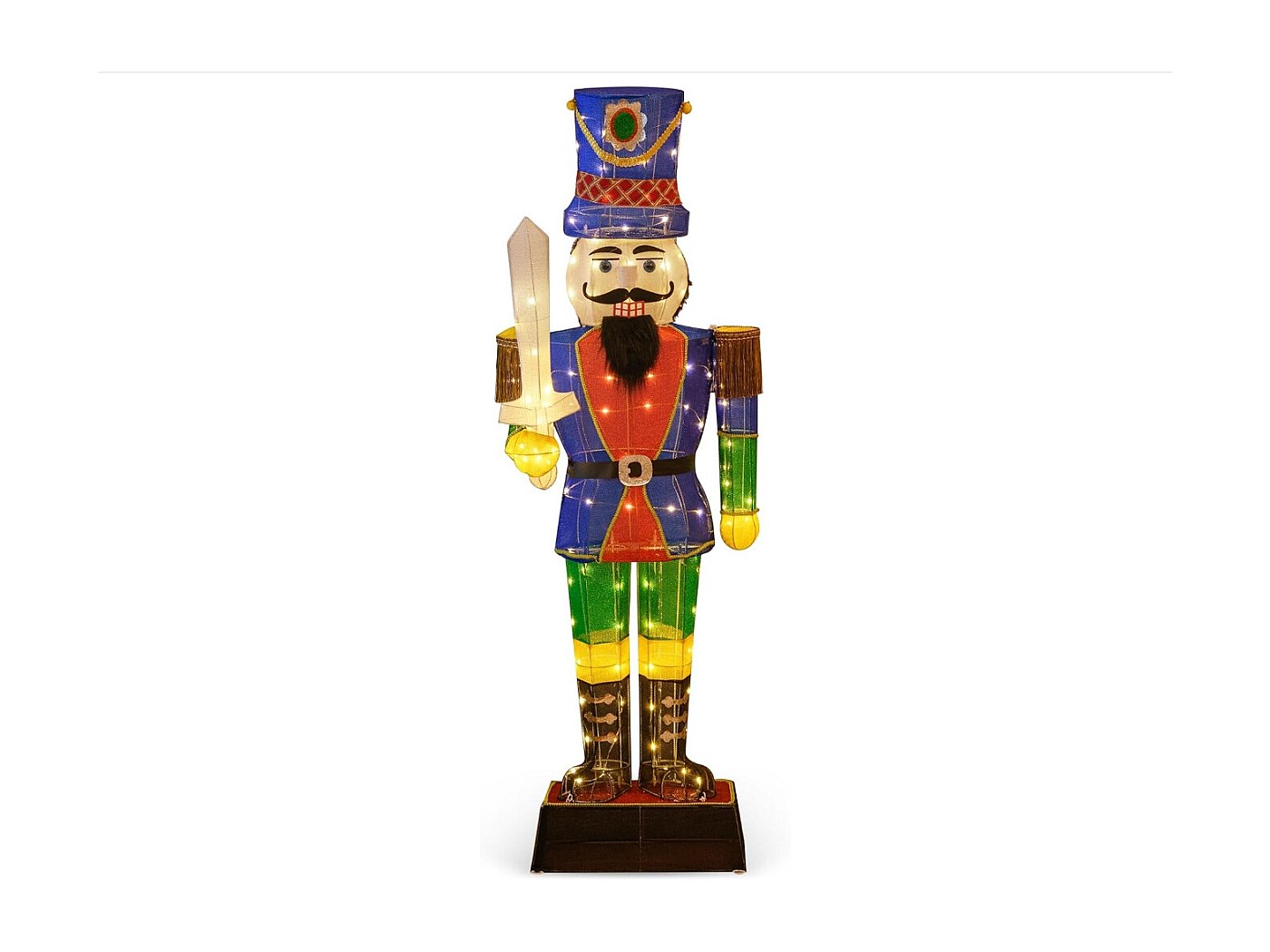 Figurine de soldat Casse-Noisette de Noël en plastique, décoration de