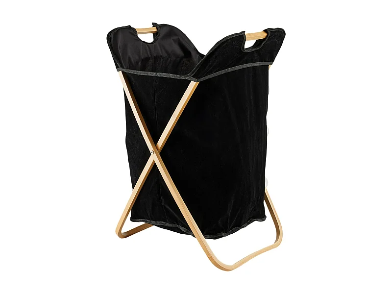 Wäschekorb Kieran mittelschwarz 67x35x43