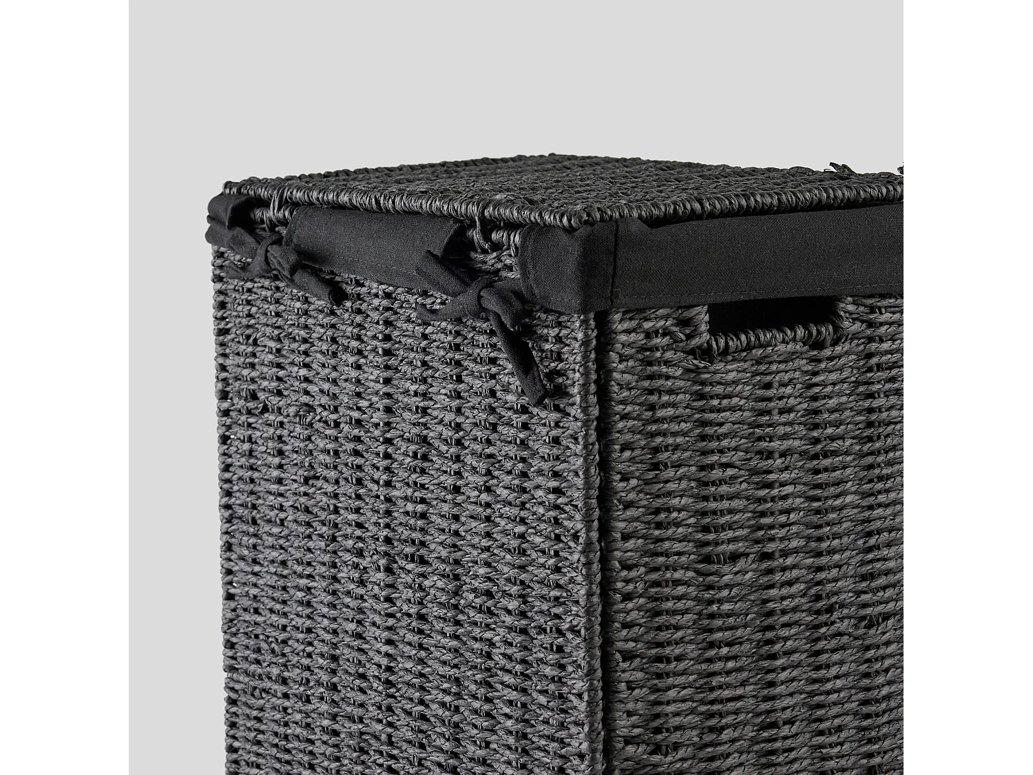 Wäschekorb Zabel mittelschwarz 55.5 x 38 x 22