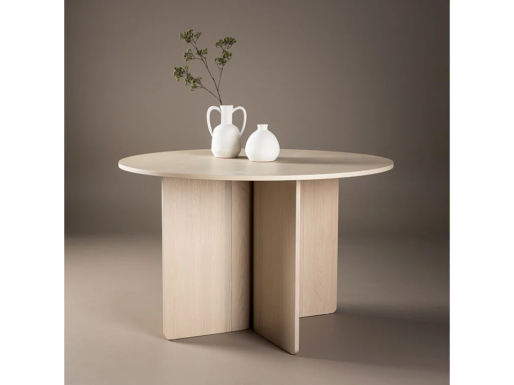 Table à Manger Ronde "Tyreso" 120cm Naturel