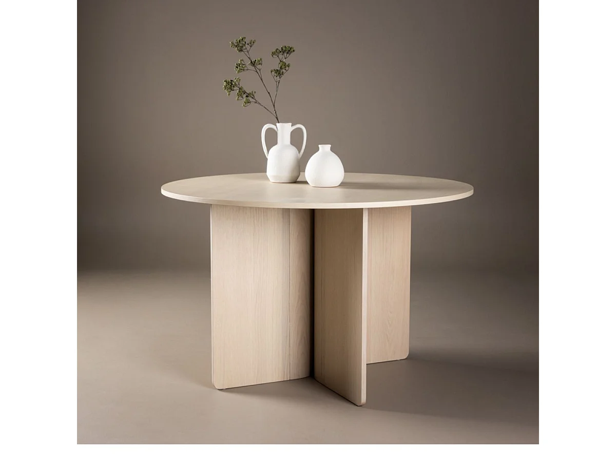 Table à Manger Ronde "Tyreso" 120cm Naturel