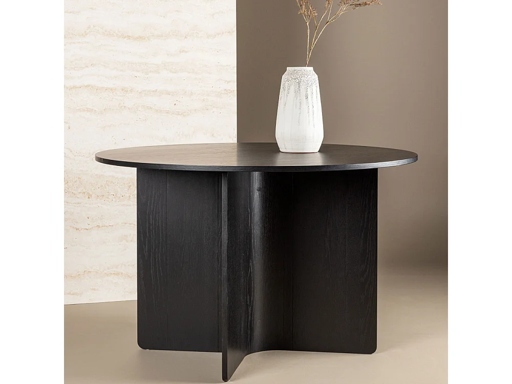 Table à Manger Ronde "Tyreso" 120cm Noir