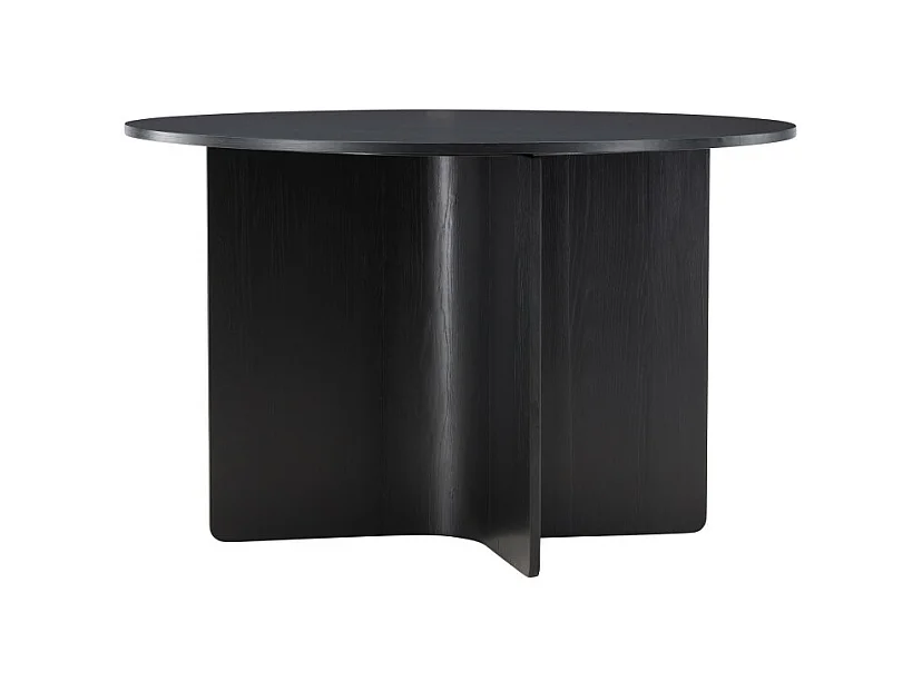 Tyreso - Table à manger 4 personnes ronde en bois ø120cm - Noir