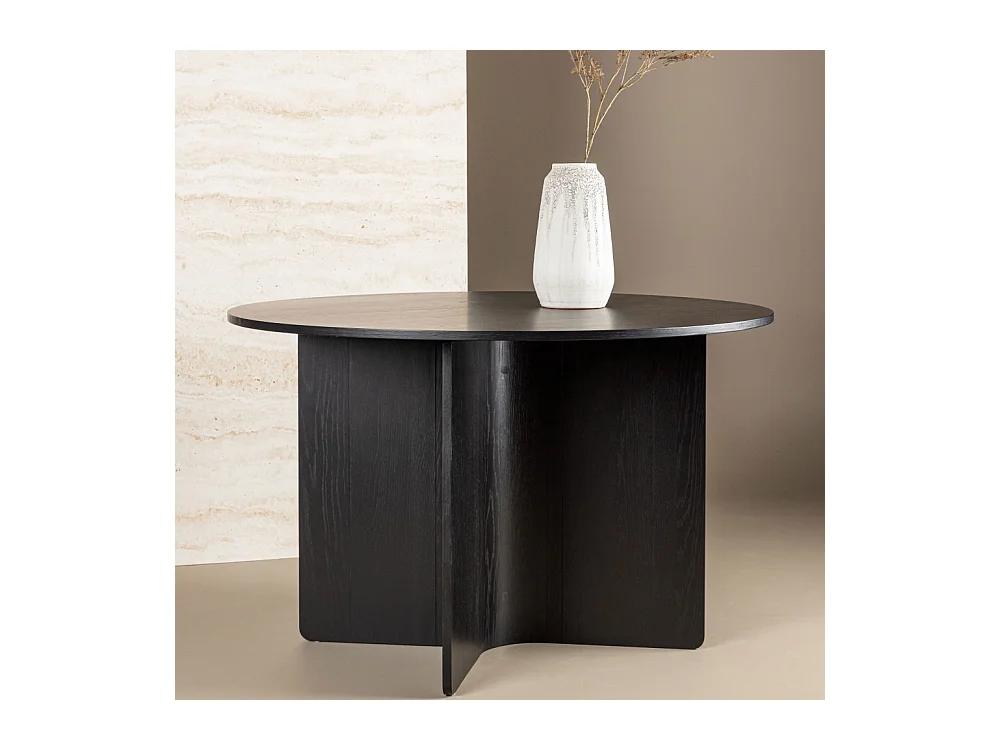 Table à Manger Ronde "Tyreso" 120cm Noir