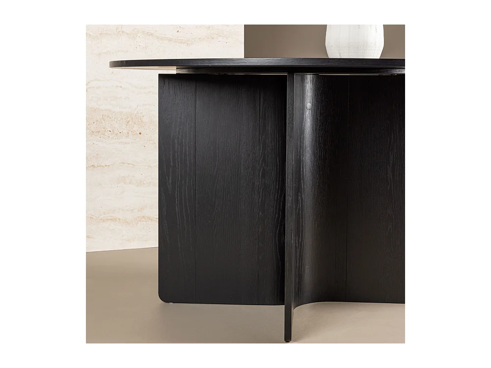 Table à Manger Ronde "Tyreso" 120cm Noir