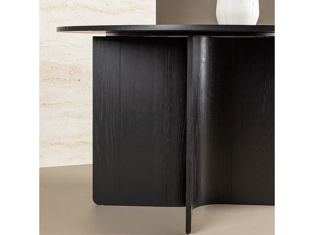 Table à Manger Ronde "Tyreso" 120cm Noir