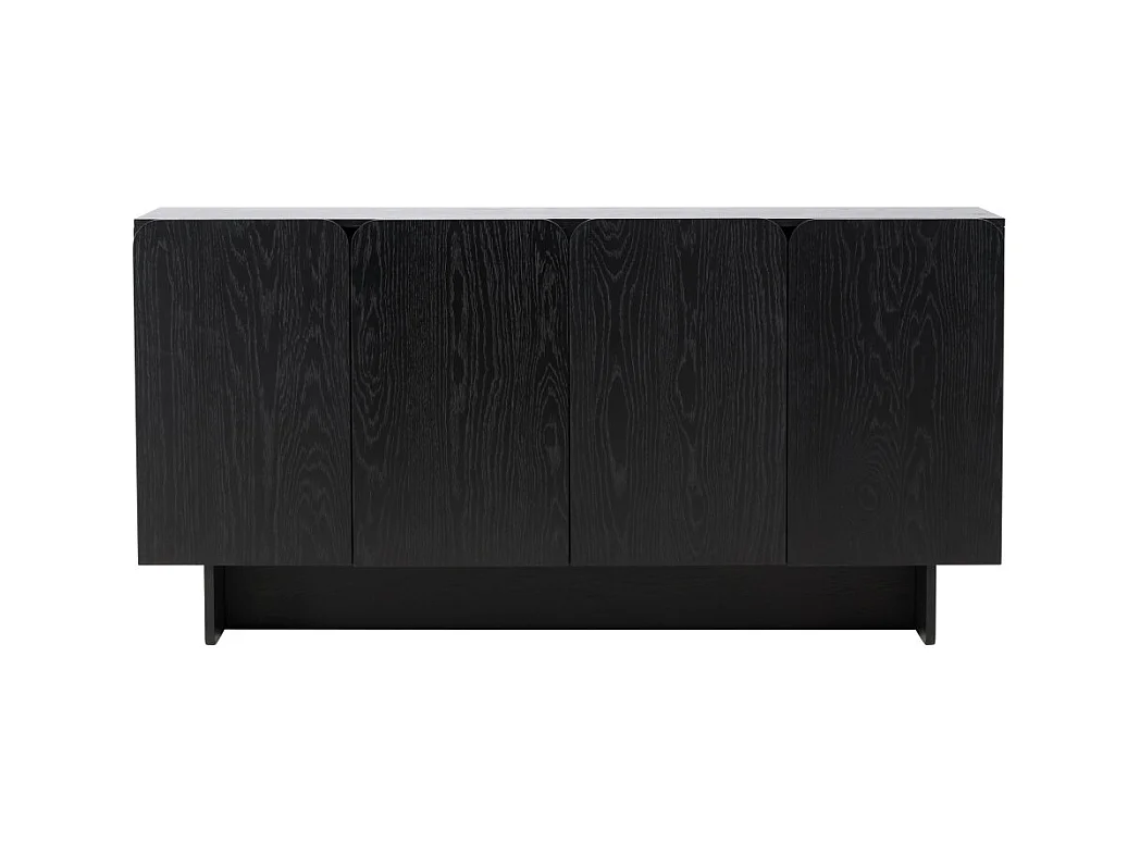 Tyreso - Buffet 4 portes en bois L160cm - Noir
